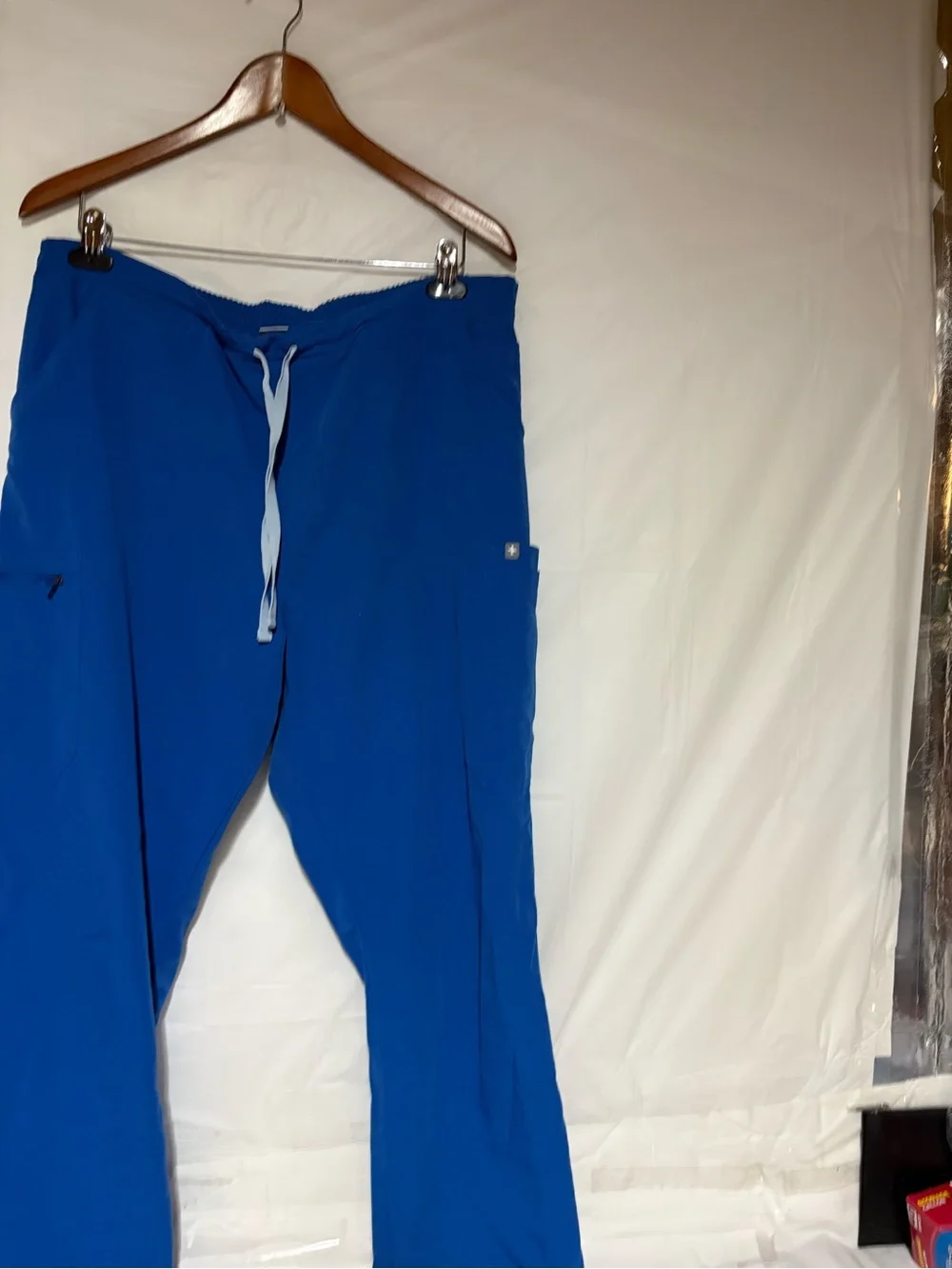 Figs Men's Royal Blue Drawstring Cargo Joggers